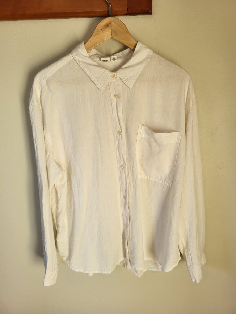 tentree hemp button front shirt
